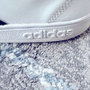 White and Black Adidas size 5 1/2 in youth boys